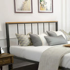 Mieres Industrial Metal Platform Bed Frame with Headboard & Footboard