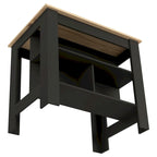 40.5 in. W Wood Kitchen Island Dining Table with 3 Shelves