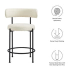 Loop-Pile Fabric Bar Stools – Set of 2