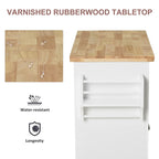 2024 NEW Modern Rolling Kitchen Island Cart with Spice Rack