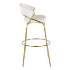 Silver Orchid Tatyana 30 Fixed-Height Bar Stool with Metal Legs (Set of 2)