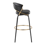 Silver Orchid Tatyana 30 Fixed-Height Bar Stool with Metal Legs (Set of 2)