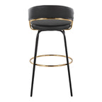 Silver Orchid Tatyana 30 Fixed-Height Bar Stool with Metal Legs (Set of 2)