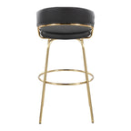 Silver Orchid Tatyana 30 Fixed-Height Bar Stool with Metal Legs (Set of 2)