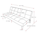CorLiving Convertible Futon Sofa Bed with Textured Mattress