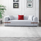 3-Seater Upholstered Sofa Mutiple Color Loveseat Couch with Pillows