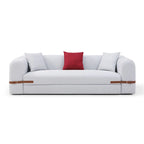 3-Seater Upholstered Sofa Mutiple Color Loveseat Couch with Pillows