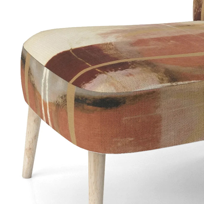 Designart Chocolate Brown Elementary III Upholstered Abstract Accent Chair and Modern & Contemporary Arm Chair