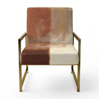 Designart Chocolate Brown Elementary III Upholstered Abstract Accent Chair and Modern & Contemporary Arm Chair
