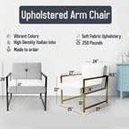 Designart Chocolate Brown Elementary III Upholstered Abstract Accent Chair and Modern & Contemporary Arm Chair