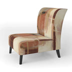 Designart Chocolate Brown Elementary III Upholstered Abstract Accent Chair and Modern & Contemporary Arm Chair