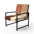 Designart Chocolate Brown Elementary III Upholstered Abstract Accent Chair and Modern & Contemporary Arm Chair
