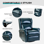 Faux Leather Swivel Nursery Recliners (Metal Base) — Set of 2