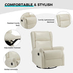 Faux Leather Swivel Nursery Recliners (Metal Base) — Set of 2