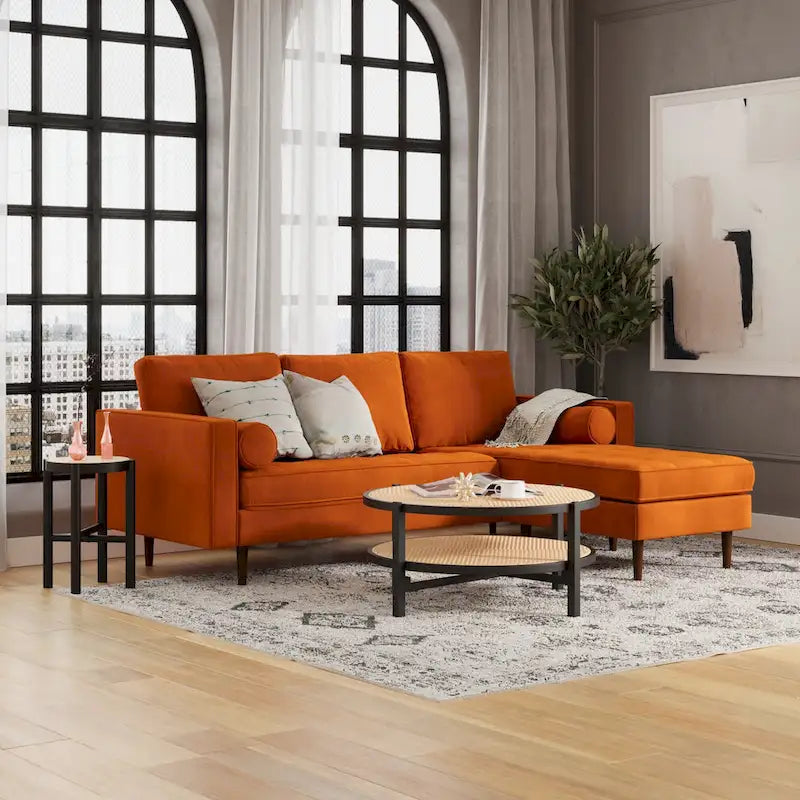 Bloomfield Performance Velvet Reversible Sectional
