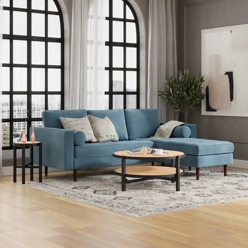 Bloomfield Performance Velvet Reversible Sectional
