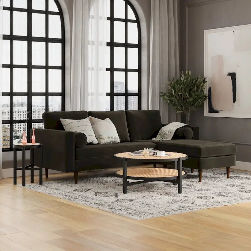 Bloomfield Performance Velvet Reversible Sectional