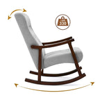 AVAWING Upholstered Rocking Chair ModernHighBackArmchair Set of 2