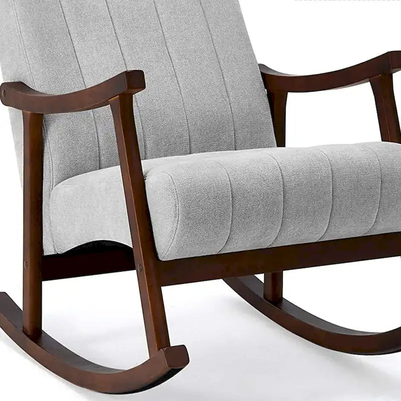 AVAWING Upholstered Rocking Chair ModernHighBackArmchair Set of 2