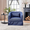 Swivel Barrel Chair With Ottoman, Swivel Accent Chairs Armchair for Living Room