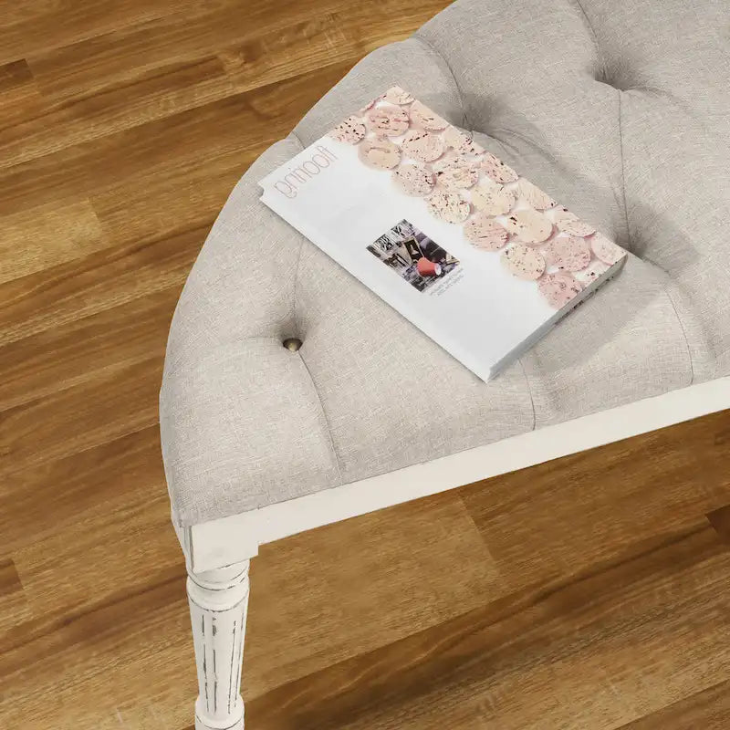 Linen Upholstered Bench