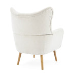 Almond Boucle Wingback Tufted Club Chair by Christopher Knight Home