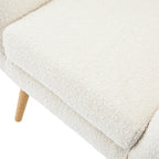 Almond Boucle Wingback Tufted Club Chair by Christopher Knight Home