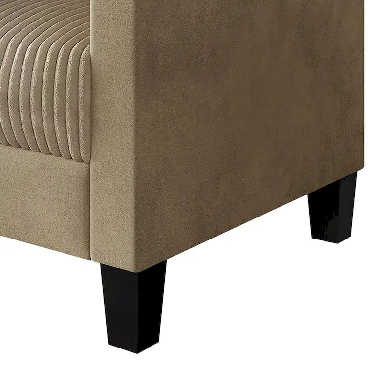 CraftPorch Corduroy Mid-Century Modern Velvet Upholstered Loveseat