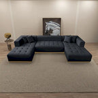 Bliss 3-Piece Velvet U-Shaped Corner Sectional Sofa