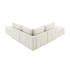 93Modern Sectional Sofa with Vertical Stripes