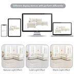 93Modern Sectional Sofa with Vertical Stripes