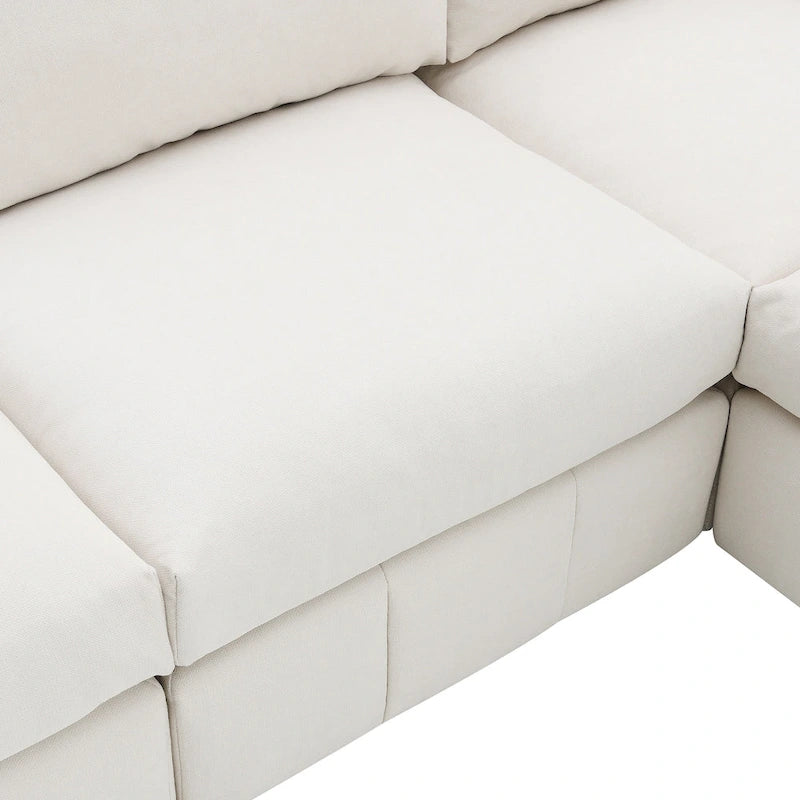 93Modern Sectional Sofa with Vertical Stripes