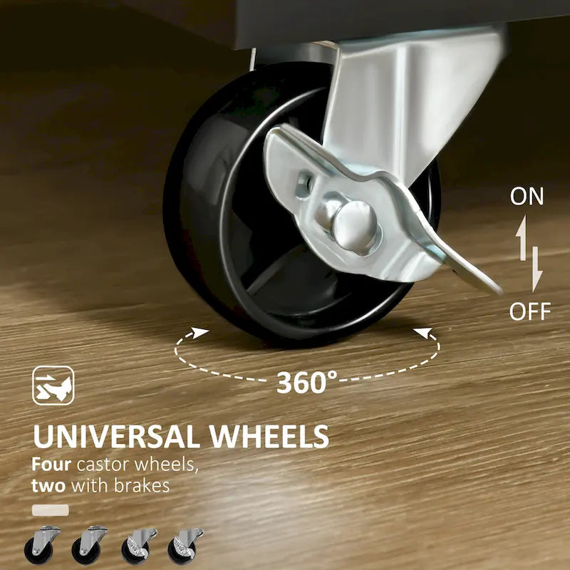 Modern Rolling Kitchen Island on Wheels