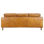 Weston Natural Luxury Leather Minimalist Sofa - 78.8W x 35.5D x 33.5H