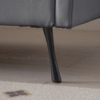 Modern L-Shaped Sofa Couch With Convertible Ottoman