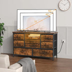Dresser TV Stand with Power Outlet & Led for 55 TV - 55 inches