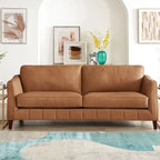 Hydeline Aria Top Grain Leather Sofa and Chair Set with Feather Memory Foam and Springs
