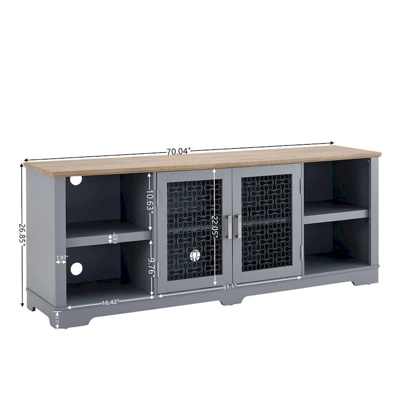 Modern Farmhouse TV Media Stand,Large Home Entertainment Console