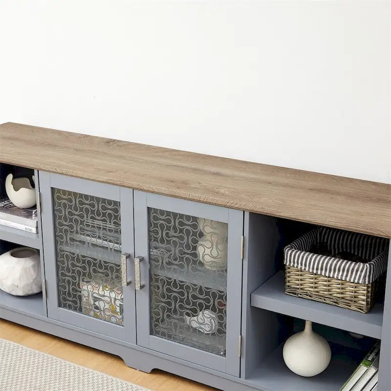 Modern Farmhouse TV Media Stand,Large Home Entertainment Console