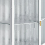 22.25 Floor Coner Cabinet with Tempered Glass Door & Storage Shelves