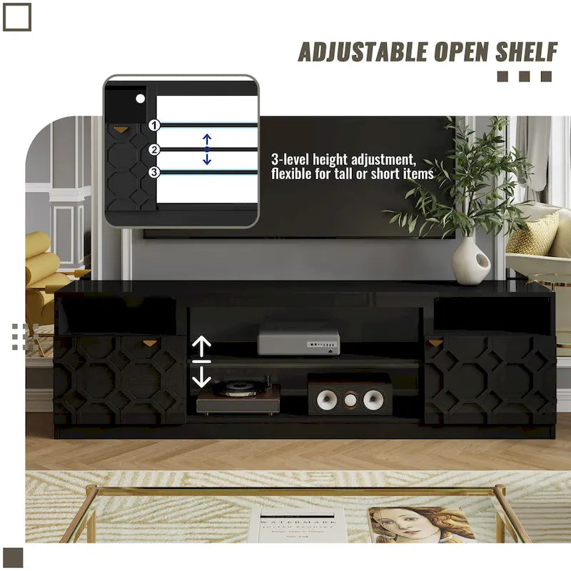 Clihome 70 High Gloss TV Stand