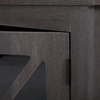 Set of 2 Industrial Nightstand Bedside End Table with Door