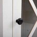 Set of 2 Industrial Nightstand Bedside End Table with Door