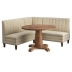 Lifestorey Kerrington Channel Back Upholstered Corner Seat