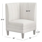 Lifestorey Kerrington Channel Back Upholstered Corner Seat
