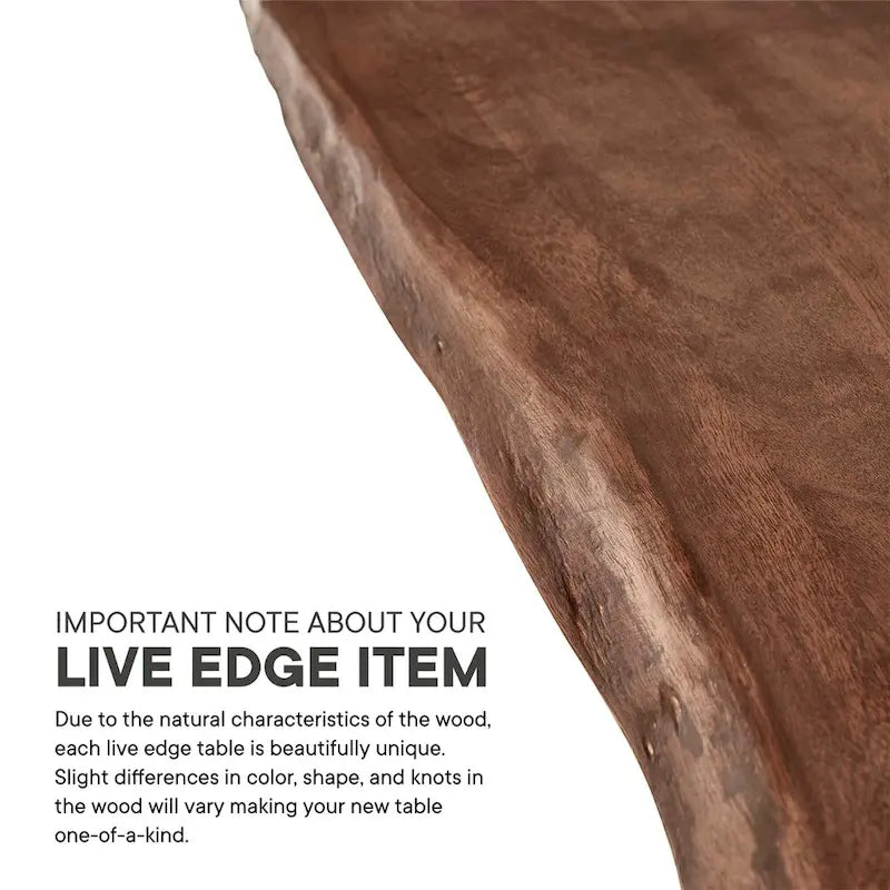 Ardor 96 Live Edge Acacia Wood Dining Table