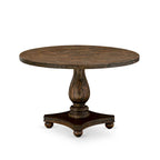 East West Furniture Dining Table Set- a Dining Table & Limelight Linen Fabric Chairs, Distressed Jacobean(Pieces Option)
