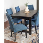 Roundhill Furniture Muzzi Contemporary 7-Piece Dining Set, Dining Table with 6 Stylish Chairs
