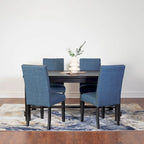Roundhill Furniture Muzzi Contemporary 7-Piece Dining Set, Dining Table with 6 Stylish Chairs