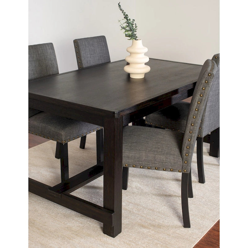 Roundhill Furniture Muzzi Contemporary 7-Piece Dining Set, Dining Table with 6 Stylish Chairs